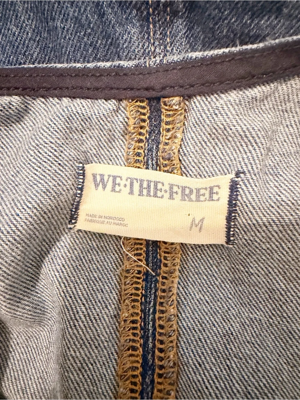Free People Women's High Roller Jumpsuit Blue Denim Size Medium M
